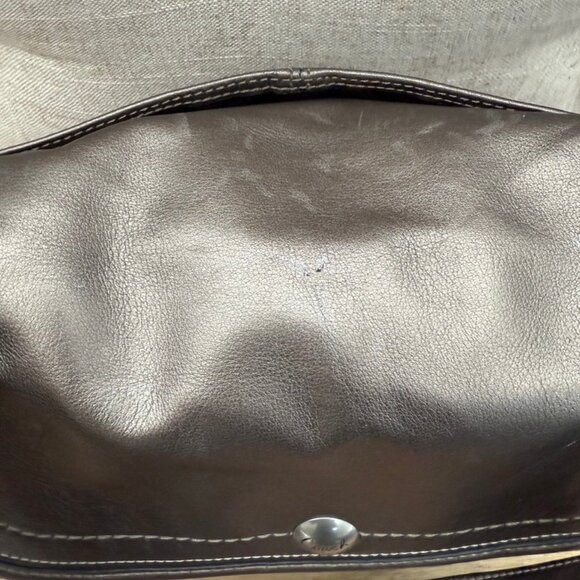 Coach Vintage Soho Metallic Pleated Shoulder Bag Bronze Metallic Grey - Picture 8 of 11